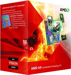 Процесор AMD A4-3400 (AD3400OJHXBOX) (CPDTAM00310) (Socket FM1, 2T, 2.7 ГГц, Box)