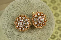Сережки Xuping Jewelry сакура 1,7 см золотисті