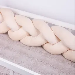 Коса захисна в ліжечко MirSon Kids Time 28-0004 Cream Velvet велюрова рожева - мініатюра 2