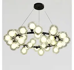 Підвісна люстра Artlight 1102/35BK з 35 скляними плафонами G9, чорна, від 20-30 м² - мініатюра 3