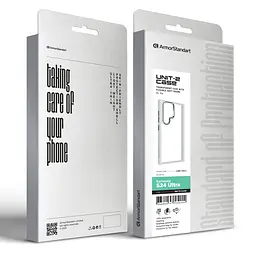 Чехол для Samsung Galaxy S24 Ultra 5G (SM-S928), UNIT2, белый, ударопрочный, прозрачный противоударный чехол-накладка из TPU и поликарбоната (PC), с защитными бортиками, защита всего корпуса от ударов и царапин, ArmorStandart (ARM74822) - мініатюра 4