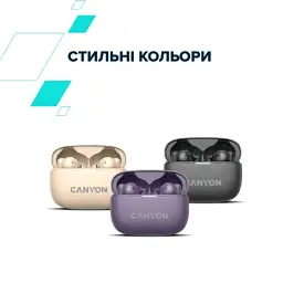 Навушники Canyon TWS-10 OnGo ANC ENC Graphite (CNS-TWS10B) - мініатюра 9