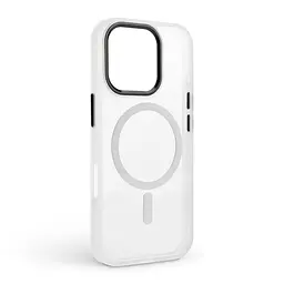 Чехол Apple iPhone 16 Pro, Unit MagSafe, белый, прозрачный, магсейф, ударопрочный, магнитный, панель-накладка с поддержкой MagSafe, с поддержкой беспроводной зарядки, TPU+PC, защита всего корпуса, ударопрочный, ArmorStandart (ARM78712) - мініатюра 2