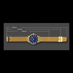 Годинник чоловічий наручний Skmei 9166 Gold blue оригінал - мініатюра 5
