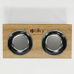 Hollky Base L — миски на підставці для середніх і великих собак (2 × 0,95 л, висота 20 см) - мініатюра 6