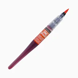 Ручка-пензель з чорнилом Sennelier Ink Brush, Помаранчева Сеннельє (Sennelier Orange)