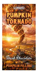 Шоколад чорний Lorizio з гарбузовою начинкою "PUMPKIN TORNADO" 200 г - мініатюра 3