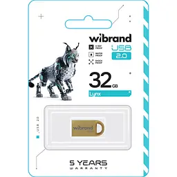 Flash Wibrand USB 2.0 Lynx 32Gb Gold - мініатюра 2
