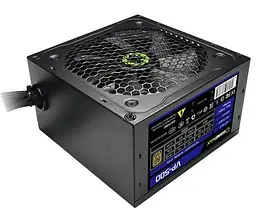 Блок живлення 500 Вт, GameMax VP-500, чорний, 80+ Bronze, Active PFC, 12 см, 3xMolex/4xSATA/1x2+6-pin/1x4+4-pin