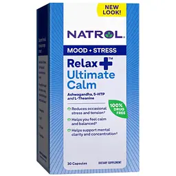 Комплекс Natrol Relax+ Ultimate Calm глибокий спокій та врівноваженість 30 капсул (NTL07413) - мініатюра 4