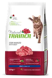 Сухий корм Trainer Natural Super Adult with Beef для дорослих кішок від 1 року 1.5 кг.