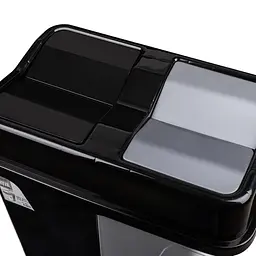 Кошик для сміття Violet House Black, поліпропілен, 100 л (0014 BLACK кач/кр 50+50 л) - мініатюра 3