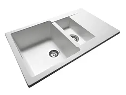 Кухонна мийка Miraggio LAPAS white (0000025) Граніт, Врізна, Білий - мініатюра 3