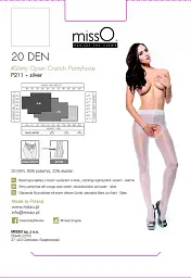 Колготки MissO P211, S/M (білий) - мініатюра 3