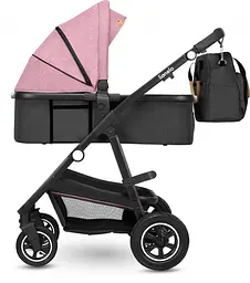 Універсальна коляска 2 в 1 Lionelo Amber 2 Pink Rose, рожева (LO-AMBER PINK ROSE (2in1)) - мініатюра 5