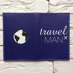 Обкладинка для паспорта Travel man 6 (синій) - мініатюра 3