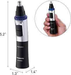 Тример Panasonic для носа чорно-сріблястий (ER-GN30-K520) - мініатюра 3
