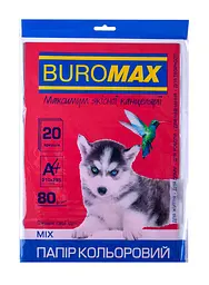 Набір кольорового паперу DARK+NEON, 10 кол., 20 арк., А4, 80 г/м² BM.2721020-99 BUROMAX (4823078962379) - мініатюра 2