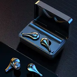 Бездротові Bluetooth навушники TWS H3S, з індикатором зарядки, сенсорами і водонепроникним корпусом Чорні - мініатюра 5