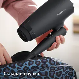 Фен дорожній Philips 3000 ThermoProtect 1600 Вт 3 режими чорний (BHD308/10) - мініатюра 3