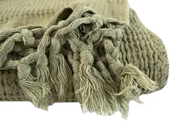 Плед Lotus Home - Rius olive оливковий 130x170 - мініатюра 3