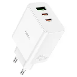 Зарядний адаптер блок живлення 3 порти 40 вт Hoco C126a Pure power 3-port 40w