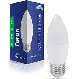 Світлодіодна лампа Feron LB-207 C37  230V 9W  E27 4000K (40183) - мініатюра 2