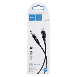 Кабель Hoco AUX UPA19 digital audio conversion cable Lightning Black - мініатюра 2