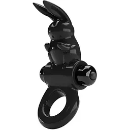 Ерекційне кільце з вібрацією Pretty Love Exciting Ring 9.2 см чорний