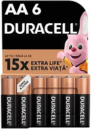 Лужні батарейки Duracell AA, 6 шт. (6409642)