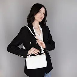 Сумка жіноча шкіряна кросбоді Virginia Conti 04245 біла - мініатюра 7