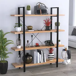 Стелаж Сінгл-4-135 Loft Design (Дуб Крафт золотий)