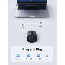 Бездротова миша UGREEN MU006 Ergonomic Wireless 90545 синя - мініатюра 5