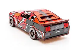 Конструктор Puz-00641 "Muscle Car" дерев'яний, 162 под., червоний колір, розмір моделі 24х9х7 см. PuzzleOk - мініатюра 4