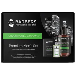 Подарунковий набір для чоловіків Barbers Sandalwood & Grapefruit: гель для душу 500 мл + лосьйон після гоління 100 мл + шкарпетки (289418) - мініатюра 2