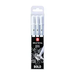 Набір гелевих ручок BASIC BOLD 10 Біла 3шт. Sakura - мініатюра 2