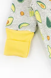 Чоловічок для немовлят на блискавці Avocado футер з начосом - мініатюра 3