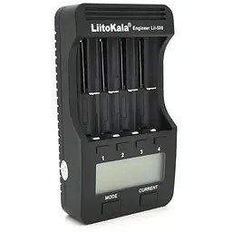 ЗУ універсальне Liitokala Lii-500, 4 канали, LCD дисплей, підтримує Li-ion, Ni-MH та Ni-Cd AA(R6), ААA(R03), AAAA, С(R14)