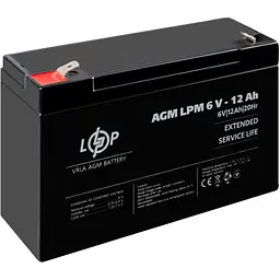 Акумулятор LogicPower AGM 6V (6V/12Ah/72Wh) (4159) [109170] - мініатюра 3