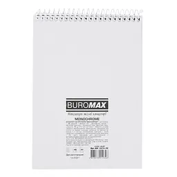 Блокнот на пружині зверху Buromax Monochrome Jobmax А-5, 48 аркушів синій (BM.2474-02) - мініатюра 3