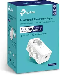 Адаптер TP-Link Powerline TL-PA7017P AV1000, 1xGE, Розетка teh0018051 - мініатюра 6