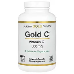 Витамин С Gold Vitamin C 500 mg 240 капсул California Gold Nutrition vit0006268