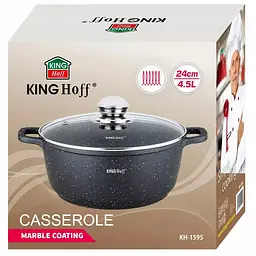 Каструля з мармуровим покриттям KingHoff KH-1595 24см 4.5л - мініатюра 10