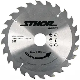 Диск пильний по дереву STHOR Ø=184/30 мм (8825)
