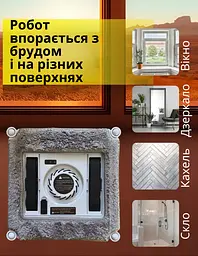 Робот для миття вікон Bluetooth F02-21 на 2 струмені розпилення з додатком на телефон - мініатюра 11