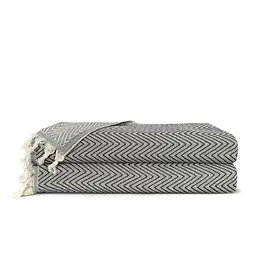 Плед бавовняний Cosas ZIGZAG CS5 180х230 см чорний (Plaid_Zigzag_06Panther_180x230)