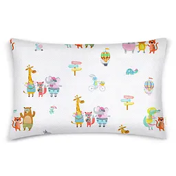 Дитяча постільна білизна в ліжечко ZOO ANIMALS CS5, пісочний (AnimalsZooBeach_Honey110x160_140) - мініатюра 3