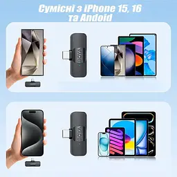 Петличка BOYA BY-V20 Type C з зарядним кейсом бездротовий мікрофон 2 шт. - мініатюра 4