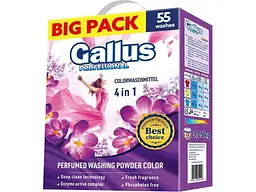 Пральний порошок GALLUS Professional 4в1 3,05 кг Color КАРТОН