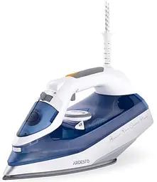Праска Ardesto IR-C2232-BL, білий/синій, 2200W, кераміка, паровий удар, постійна пара 35г/хв, резервур 320мл, вертикальна